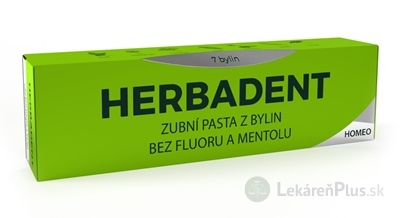 HERBADENT HOMEO Zubná pasta z bylín bez fluoru a mentolu, so ženšenom 1x100 g