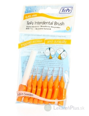TePe Medzizubná kefká 0,45 mm size 1 (oranžová) 1x8 ks