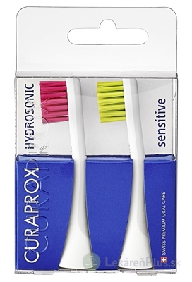 CURAPROX HYDROSONIC SENSITIVE Hydrosonická náhradná hlavica, magenta + zelená, 1x2 ks