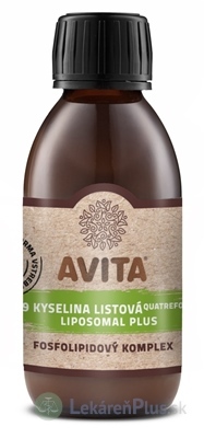 AVITA B9 KYSELINA LISTOVÁ LIPOSOMAL PLUS fosfolipidový komplex 1x200 ml