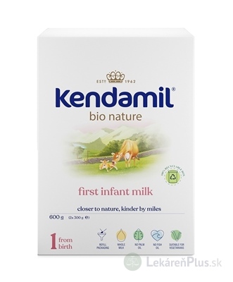 KENDAMIL BIO Nature 1 počiatočná mliečna dojčenská výživa (od narodenia) 1x600 g