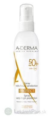 A-DERMA PROTECT SPRAY SPF50+ sprej (krehká fragilná koža) 1x200 ml