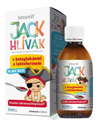 JACK HLÍVÁK SIRUP glukány, laktoferín-Imunit sirup pre deti (60 dávok) 1x300 ml