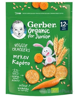 Gerber Junior Organic KREKRY s mrkvou 1x100 g