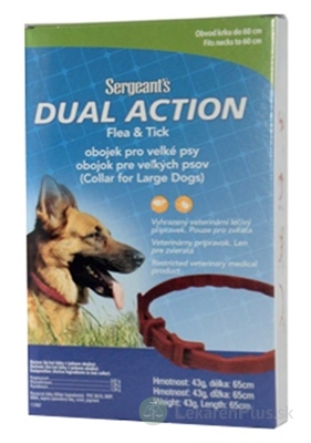 Sergeant’s DUAL ACTION Flea & Tick OBOJOK pre veľké psy, dĺžka 65 cm, 1x1 ks