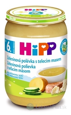 HiPP Polievka BIO Zeleninová s teľacím mäsom (od 6. mesiaca) 1x190 g