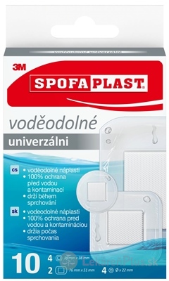 3M SPOFAPLAST č.190N Náplasti VODEODOLNÉ univerzálne, 3 veľkosti, 1x10 ks