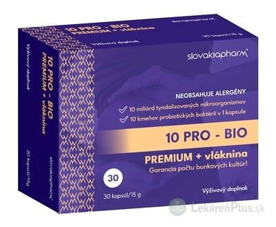 Slovakiapharm 10 PRO - BIO PREMIUM + vláknina cps 1x30 ks