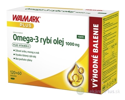 WALMARK Omega-3 rybí olej FORTE cps (výhodné balenie) 1x180 ks