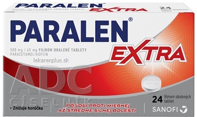PARALEN EXTRA tbl flm 500 mg/65 mg (blis. Al/PVC) 1x24 ks