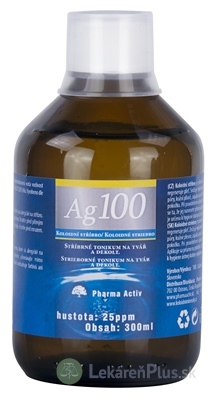 Pharma Activ Koloidné striebro Ag100 hustota 25ppm, 1x300 ml