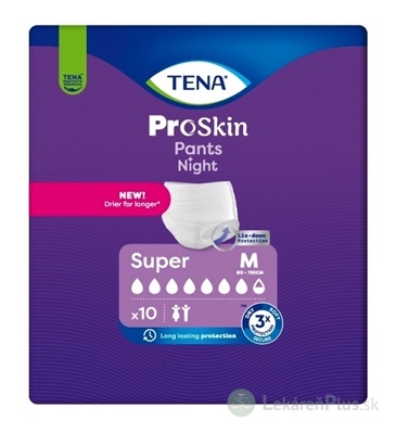 TENA Pants Night Super M naťahovacie inkontinenčné nohavičky na noc (inov.2024) 1x10 ks