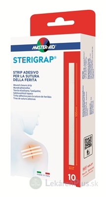 MASTER AID STERIGRAP Náplasťové stehy sterilné (100x6 mm) 1x10 ks