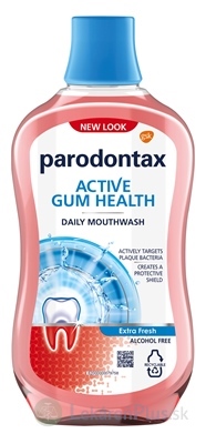 Parodontax Active Gum Health Extra Fresh ústna voda s fluoridom, bez alkoholu 1x500 ml