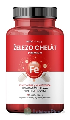 MOVit Železo Chelát Premium cps (inov.2023) 1x90 ks