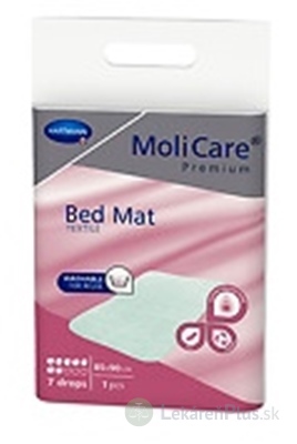 MoliCare Premium Bed Mat Textile 7 kvapiek 85x90cm textilná absorpčná podložka 1x1 ks