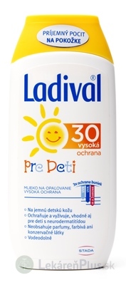 Ladival PRE DETI SPF 30 mlieko na ochranu proti slnku 1x200 ml