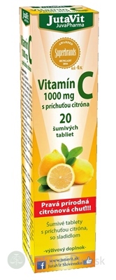 JutaVit Vitamín C 1000 mg šumivé tablety s príchuťou citróna 1x20 ks