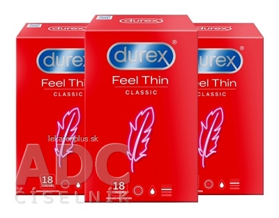 DUREX Feel Thin Classic kondóm (2+1) 3x18 ks (54 ks)