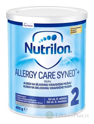 Nutrilon 2 ALLERGY CARE SYNEO + mliečna výživa v prášku (od uk. 6. mesiaca) 1x450 g