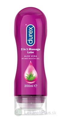 Durex Intímny masážny gél 2v1 s Aloe vera, 1x200 ml