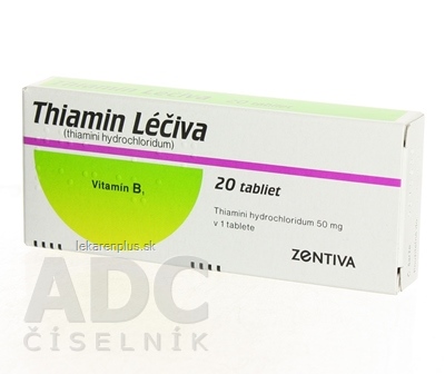 Thiamin Léčiva tbl 50 mg (blis. PVC/Al) 1x20 ks