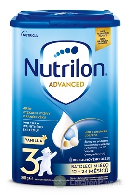 Nutrilon Advanced 3 VANILLA batoľacia mliečna výživa v prášku (12-24 mesiacov) 1x800 g