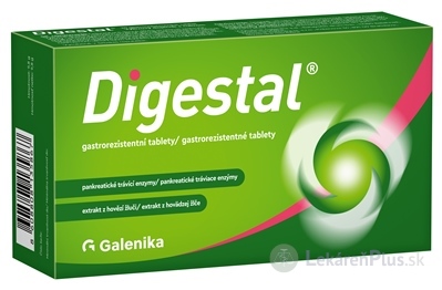 Digestal tablety gastrorezistentné (tráviace enzýmy) 1x20 ks