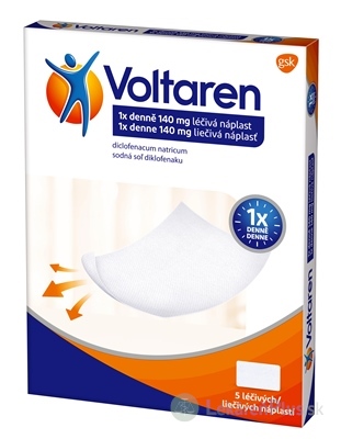 Voltaren 1x denne 140 mg liečivá náplasť emp med (vre.papier/PE/Al/EAA) 1x5 ks