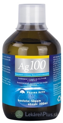 Pharma Activ Koloidné striebro Ag100 hustota 50ppm, 1x300 ml