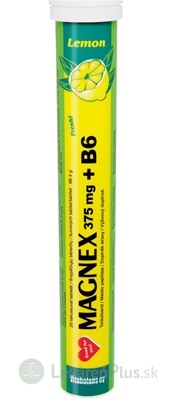 Vitabalans MAGNEX 375 mg + B6 effervescent tbl eff Lemon 1x20 ks