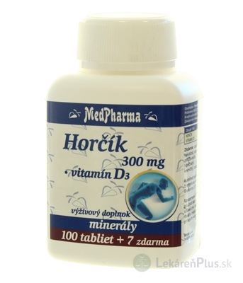 MedPharma HORČÍK 300MG+VIT. D tbl 100+7 zadarmo (107 ks)