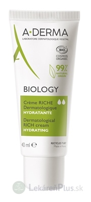 A-DERMA BIOLOGY VÝŽIVNÝ krém HYDRATAČNÝ 24 h hydratácia suchej pleti 1x40 ml