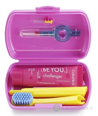 CURAPROX Travel set ružový (1x zubná kefka, 2x medzizubná kefka CPS, 1x zubná pasta 10 ml) 1x1 set