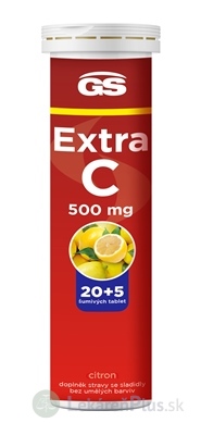 GS Extra C 500 mg tbl eff (inov.2023) príchuť citrón 20+5 (25 ks)