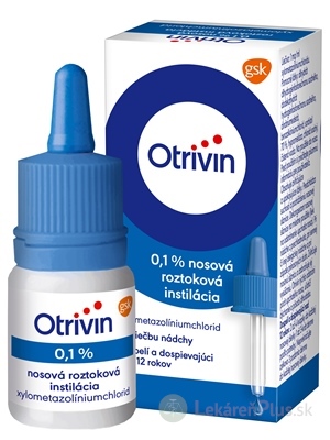 Otrivin 0,1 % int nao, kvapky 1 mg (fľ.HDPE) 1x10 ml