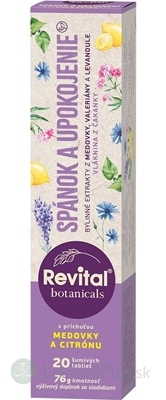 Revital Botanicals SPÁNOK A UPOKOJENIE tbl eff s bylinnými extraktmi, s príchuťou medovky a citrónu 1x20 ks