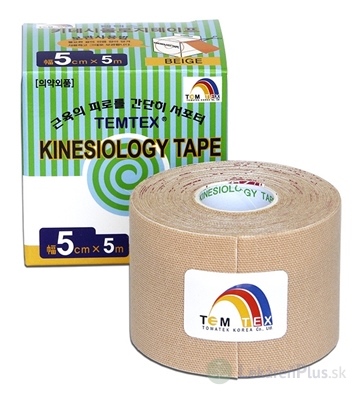 TEMTEX KINESOLOGY TAPE TOURMALINE tejpovacia páska, 5 cm x 5 m, béžová 1x1 ks