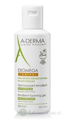 A-DERMA EXOMEGA CONTROL GEL MOUSSANT ÉMOLLIENT zvláčňujúci penivý gél 1x200 ml