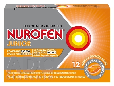 NUROFEN Junior s pomarančovou príchuťou 100 mg cps mdl 100 mg (blis.PVC/PE/PVDC/Al) 1x12 ks