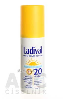 Ladival Transparentný sprej SPF 20 na ochranu proti slnku 1x150 ml