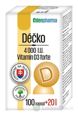 EDENPharma Déčko 4000 I.U. cps (100+20 zadarmo) 1x120 ks