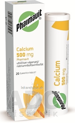 CALCIUM 500 mg PHARMAVIT tbl eff (tuba PP) 1x20 ks