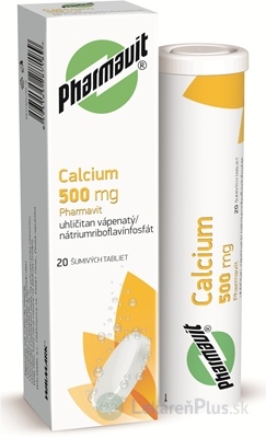 CALCIUM 500 mg PHARMAVIT tbl eff (tuba PP) 1x20 ks