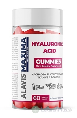 ALAVIS MAXIMA HYALURONIC ACID GUMMIES žuvacie tablety 1x60 ks