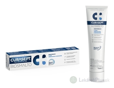 CURASEPT BIOSMALTO C.A.E. zubná pasta proti zubnému kazu, abrázii a erózii 1x75 ml