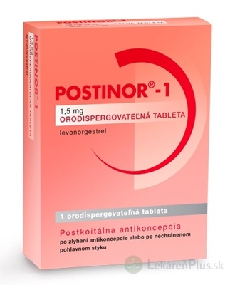 Postinor-1 1,5 mg tbl oro (blis.PVC/Al) 1x1 ks