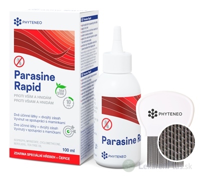 Parasine Rapid sol 100 ml + (hrebeň a čiapka zadarmo), 1x1 set