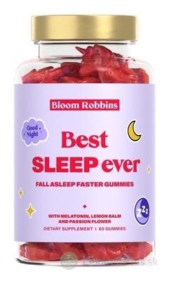 Bloom Robbins Best SLEEP ever žuvacie pastilky - gumíky, jednorožci 1x60 ks