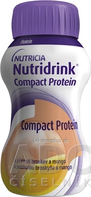 NUTRIDRINK COMPACT PROTEIN s príchuťou broskyňa a mango (inov.2022) 24x125 ml (3000 ml)